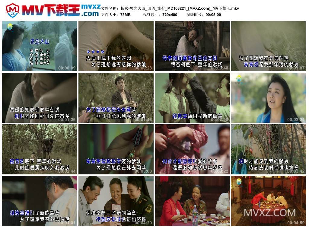 杨岚-思念大山_国语_流行_MD103221